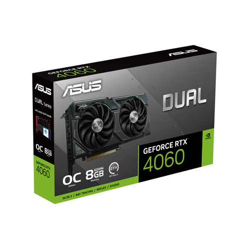 Tarjeta Gráfica Asus Nvidia Dual Geforce Rtx 4060 Oc 8Gb 128-Bit Gddr6 Hdmi Dp 90Yv0Jc0-M0Na00