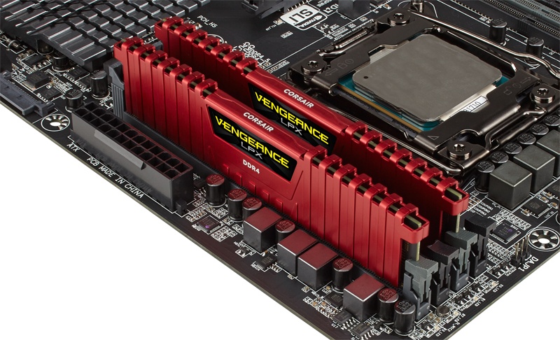 MEMORIA RAM CORSAIR VENGEANCE LPXR DDR4 16GB(4X4GB) 2666 ROJO CMK16GX4M4A2666C16R - Imagen 2