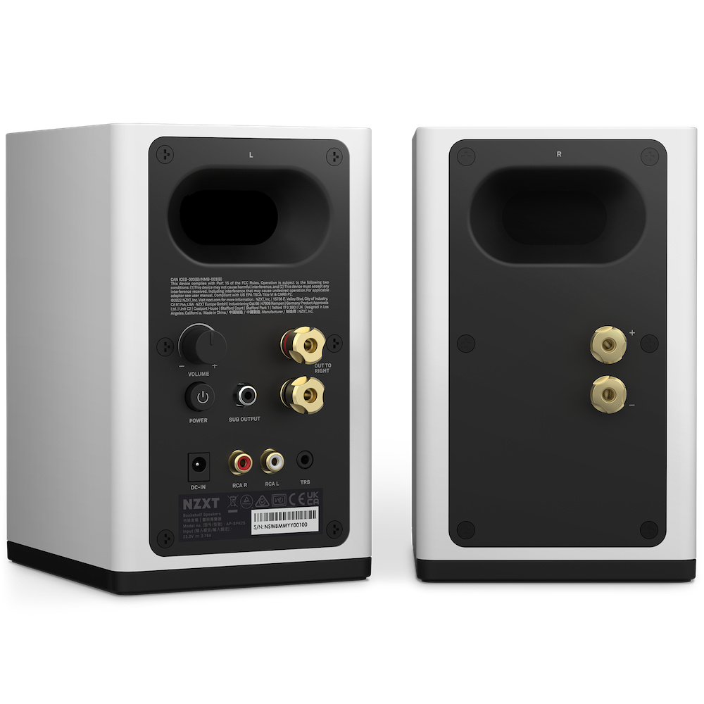 NZXT Bocina AP-SPKW2-US, 2 Vias, Alámbrico, 80W RMS, 3.5mm/RCA, Blanco - Imagen 2