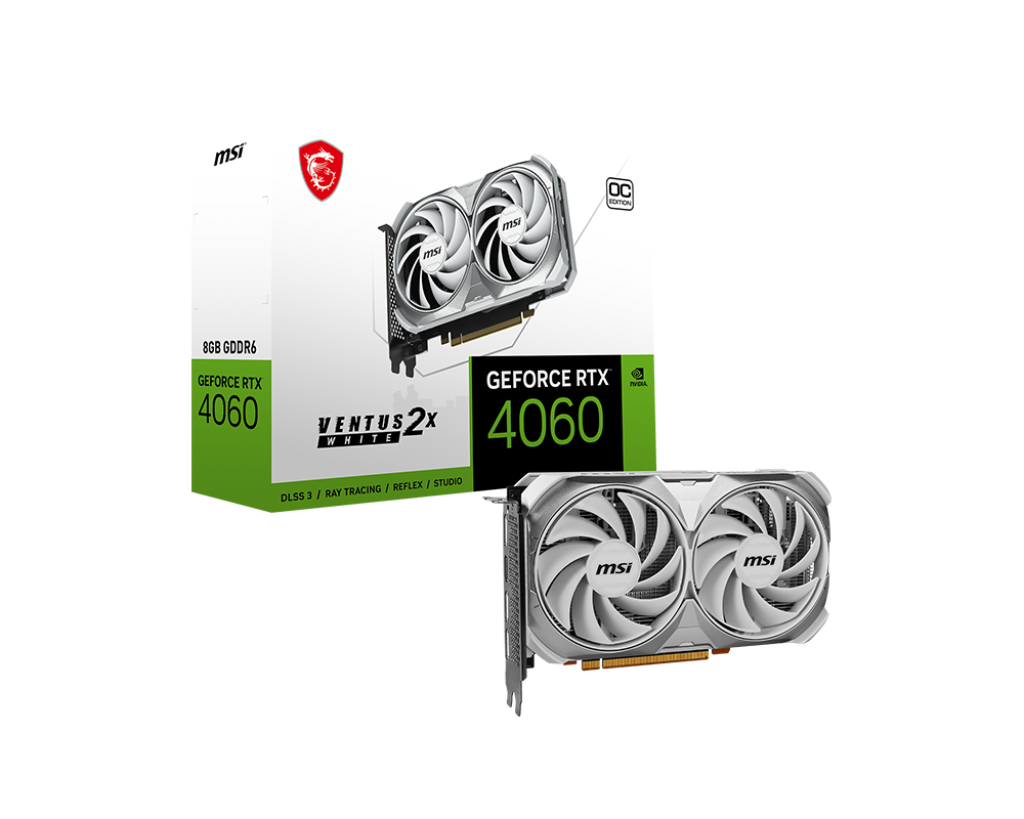 Tarjeta Gráfica MSI GeForce RTX™ 4060 VENTUS 2X WHITE 8G OC