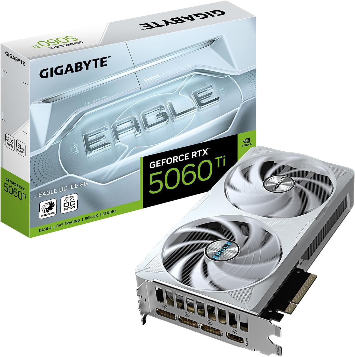 Gigabyte NVIDIA GeForce RTX 5060 Ti EAGLE OC ICE, 8GB 128-bit GDDR7, PCI Express x16 5.0