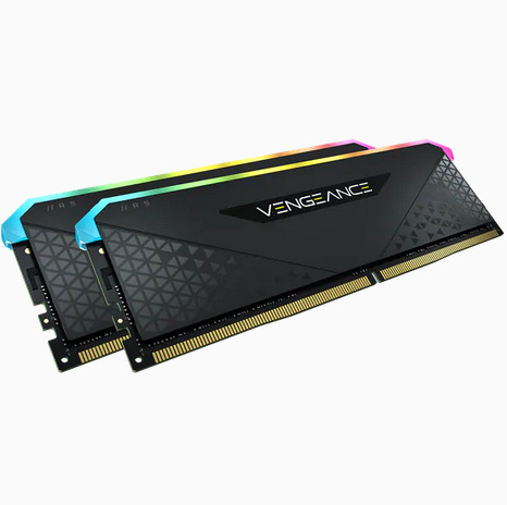 RAM CORSAIR DDR4 VENGEANCE 2X8 16GB 3200 NEGRO RGB
