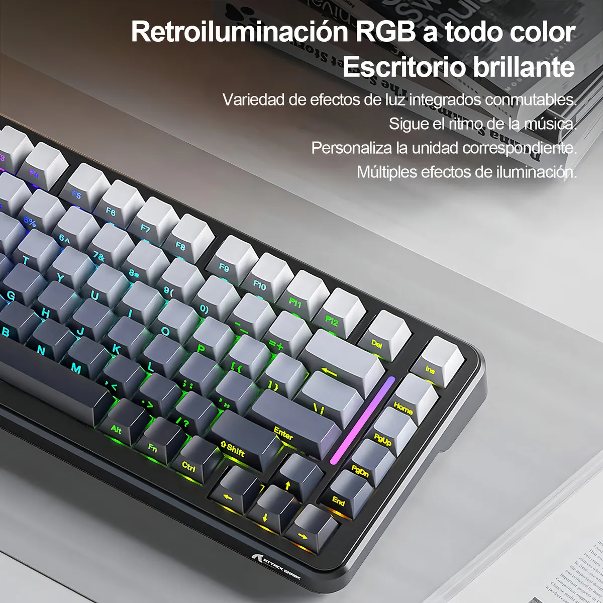 Attack Shark M86 Teclado Mecánico Gamer, 83 Teclas, 70% QWERTY en Español, inalámbrico - Imagen 7