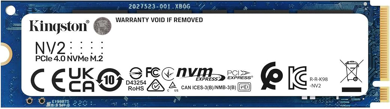Kingston SSD NV2, Capacidad: 500 GB, Factor de Forma: M.2 2280, Interfaz: NVMe PCIe Gen 4.0 x 4 Carriles, Lectura: 3500MB/s y Escritura: 2100MB/s - Imagen 2